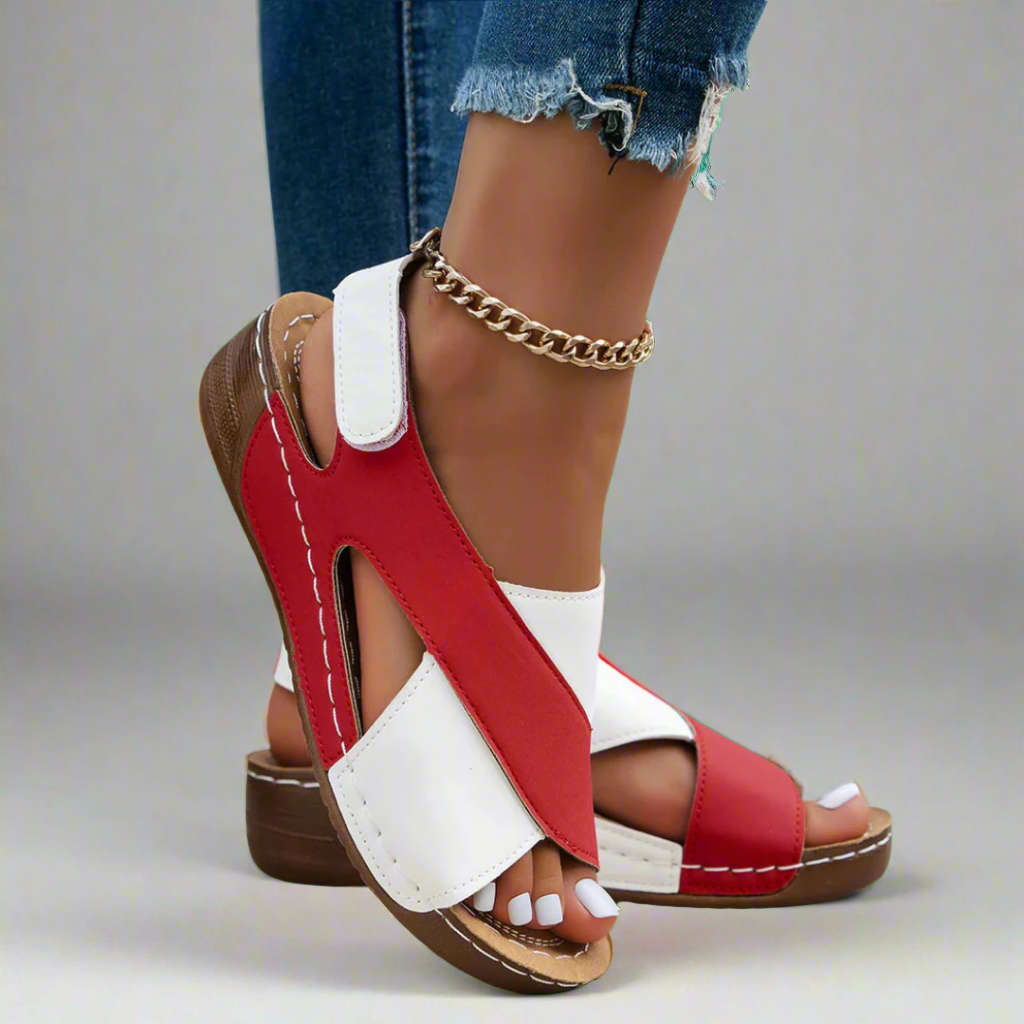 Alwine | Sandalias de cuña hechas a mano en material premium