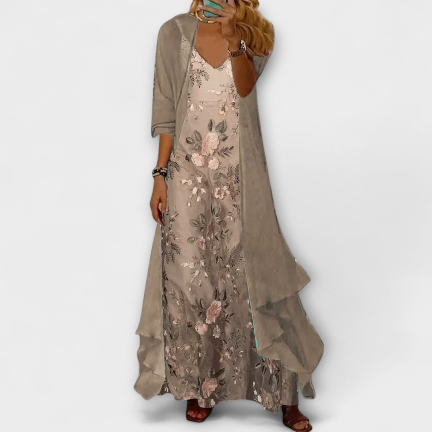 Dakota | Women’s Floral V Neck Layered Maxi Dress