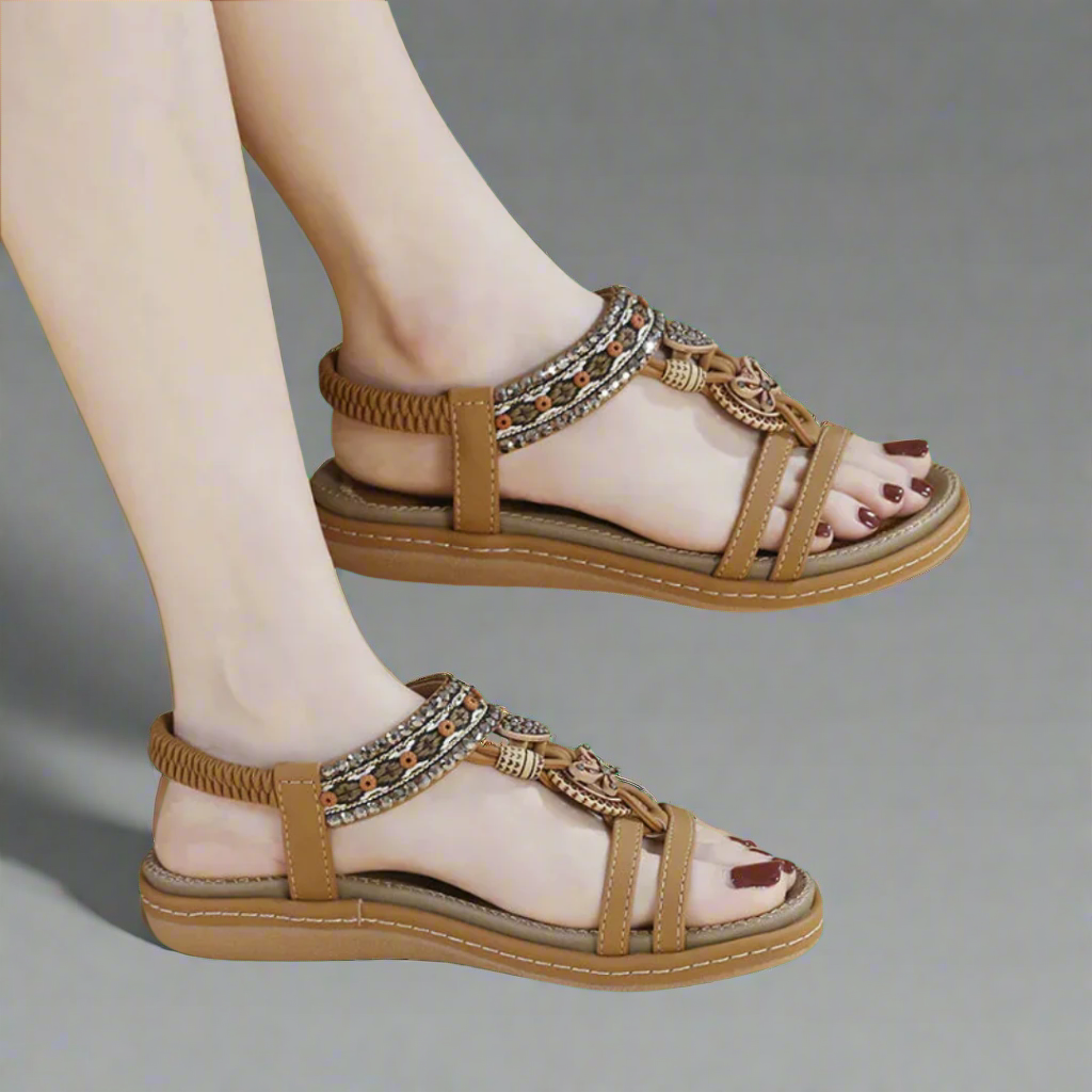 Felicitas | Sandalias Boho hechas a mano de material premium