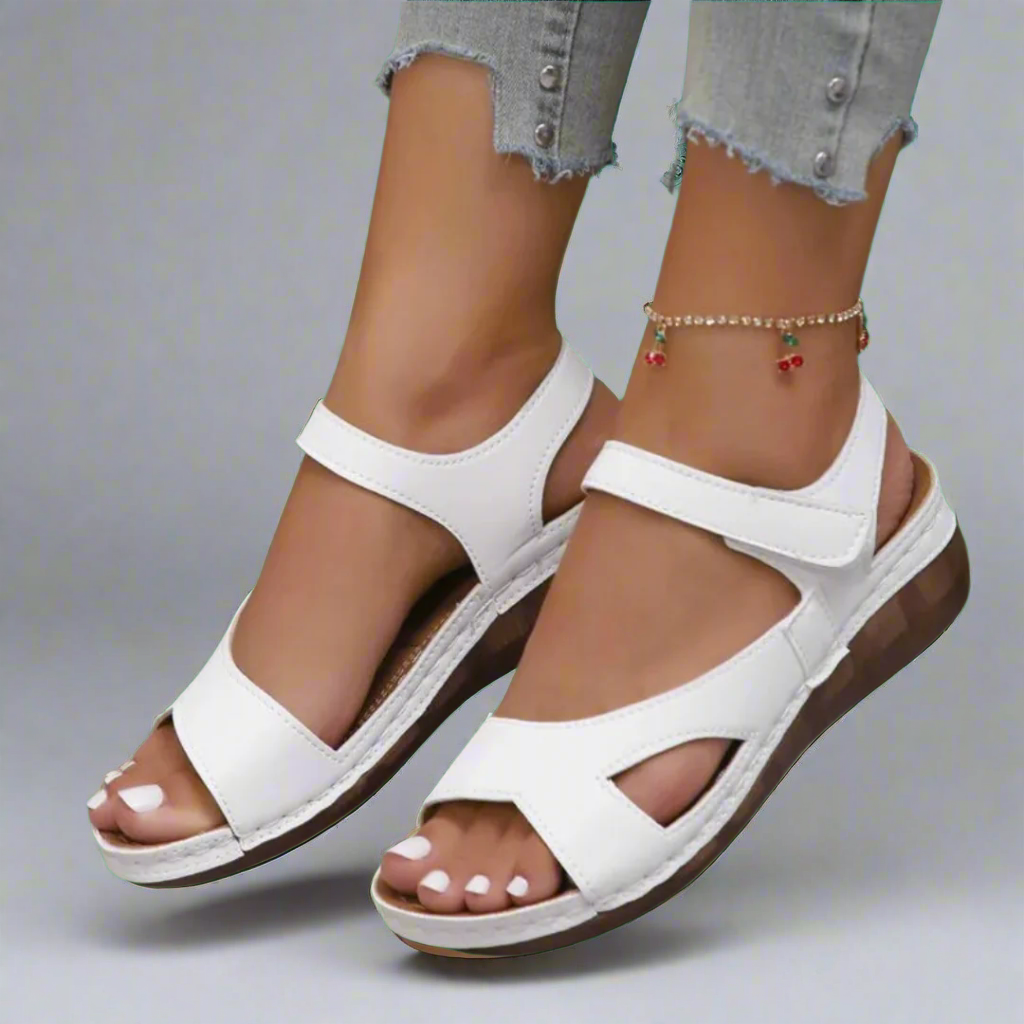 Ilona | Sandalias de cuña hechas a mano en material premium