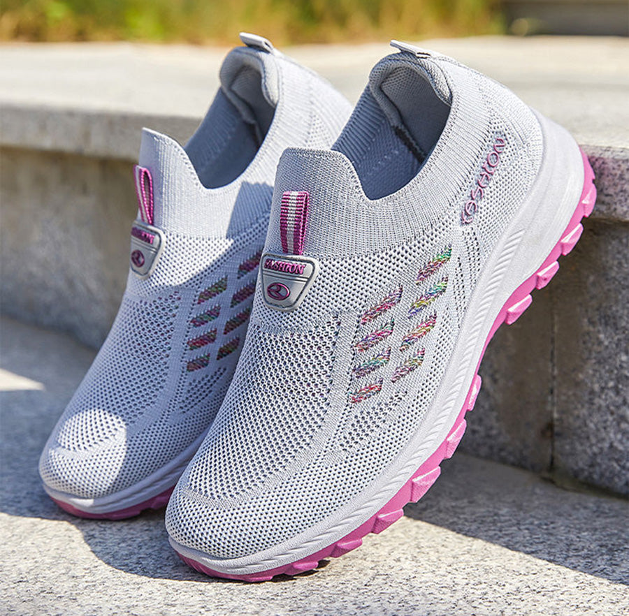 Soleva - Zapatos ortopédicos para caminar con slip-on para damas