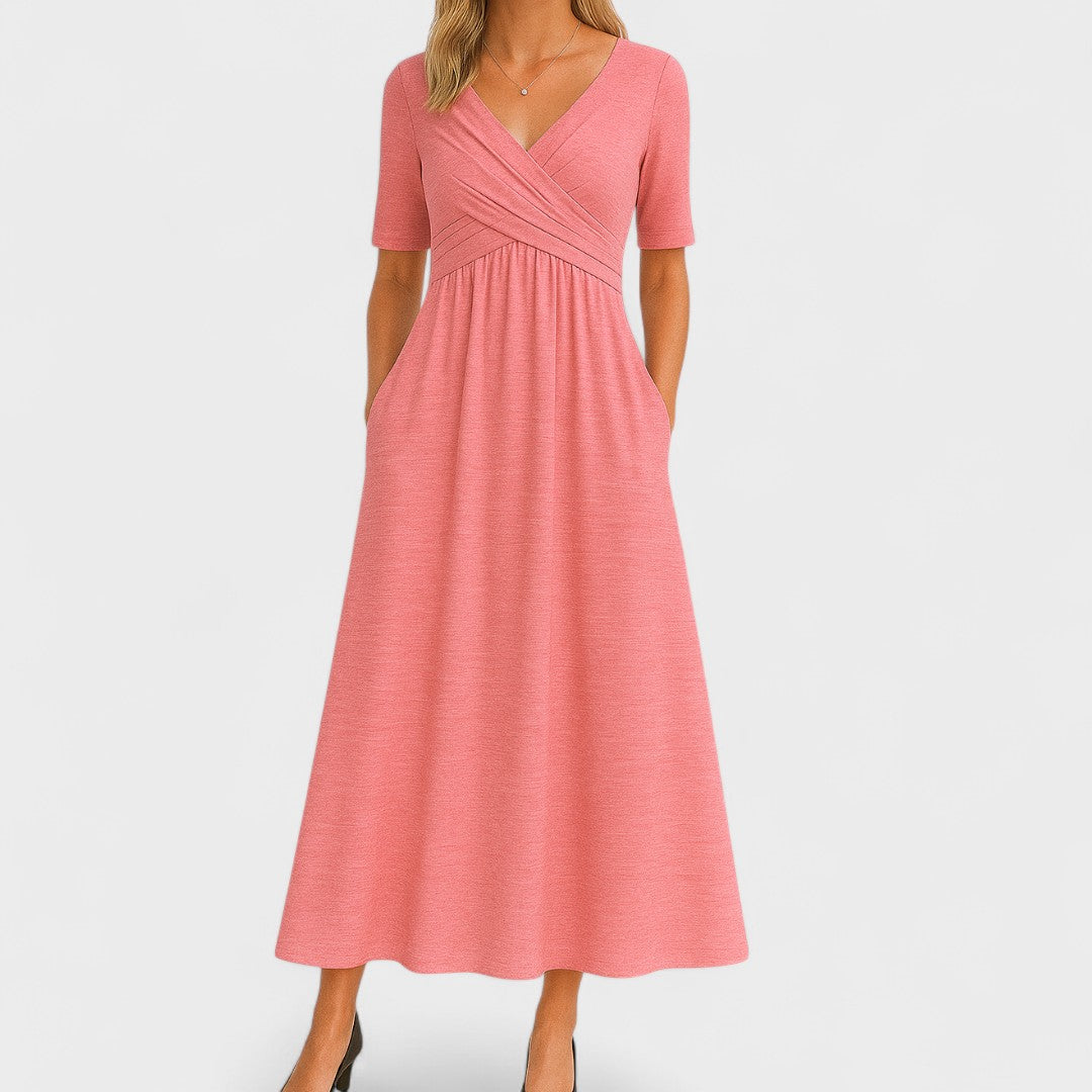Ella | Women’s Summer V Neck Midi Dress