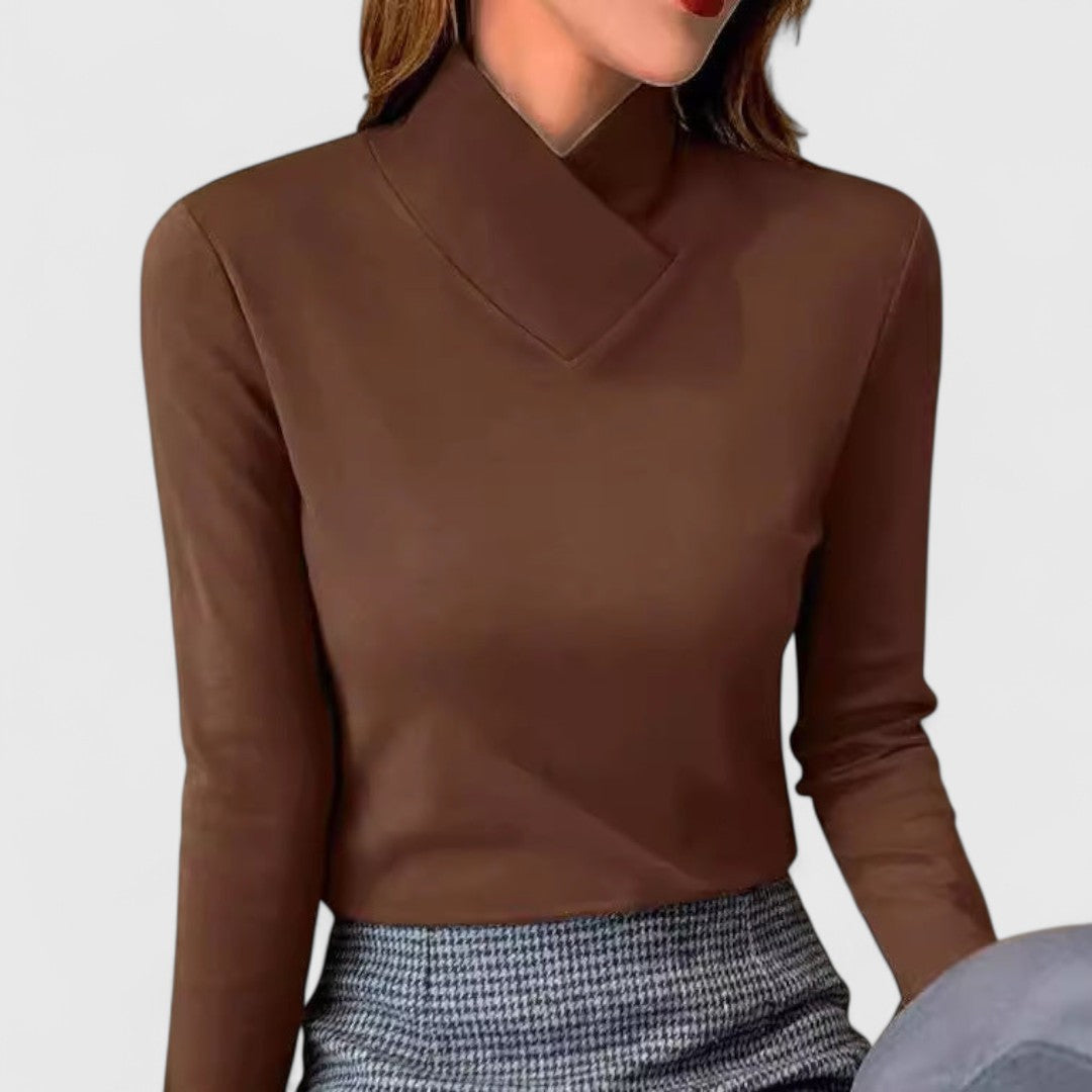 Anna | Asymmetrical Collar Top