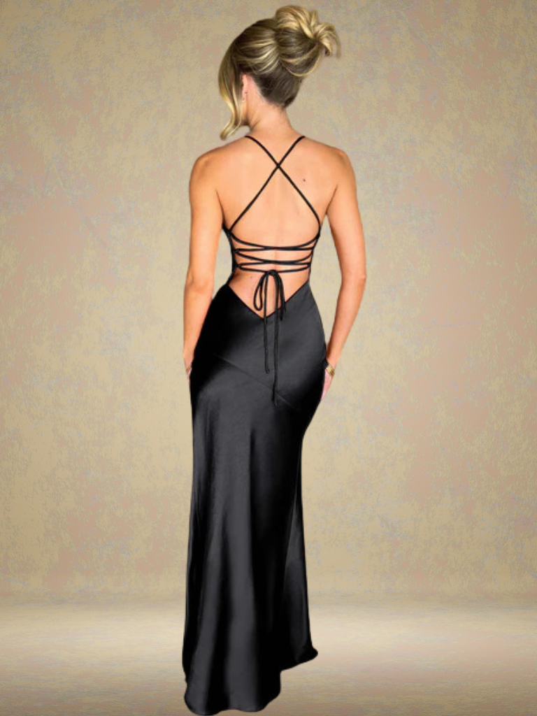 VESTIDO MAXI SATIN GLAM