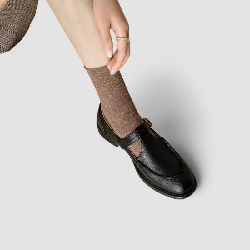 Avery - Zapatos ortopédicos de punta cuadrada Mary Jane