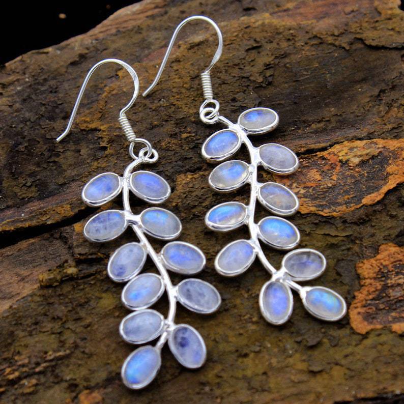 Graceful Moonstone Studs