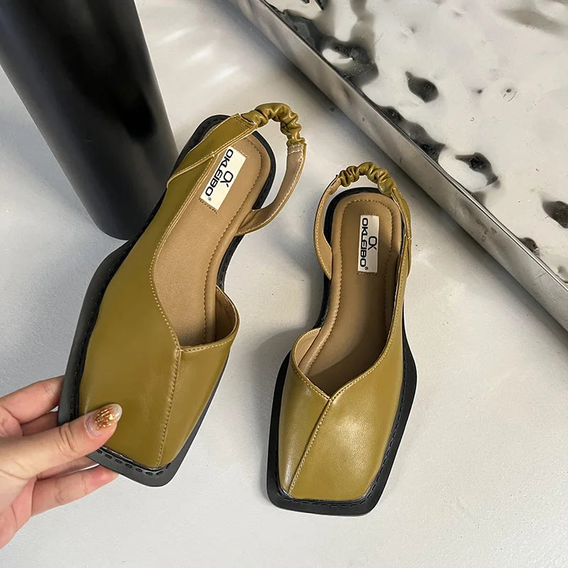 Blair | Women Summer Square Toe Slingback Sandals