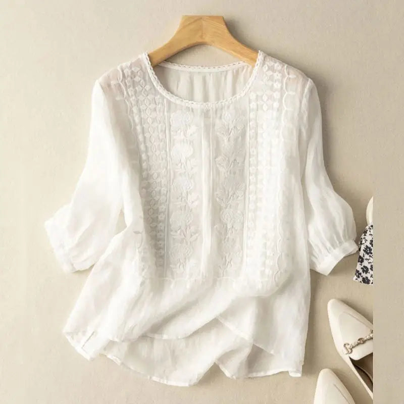 Aurora | Embroidered Detail Blouse