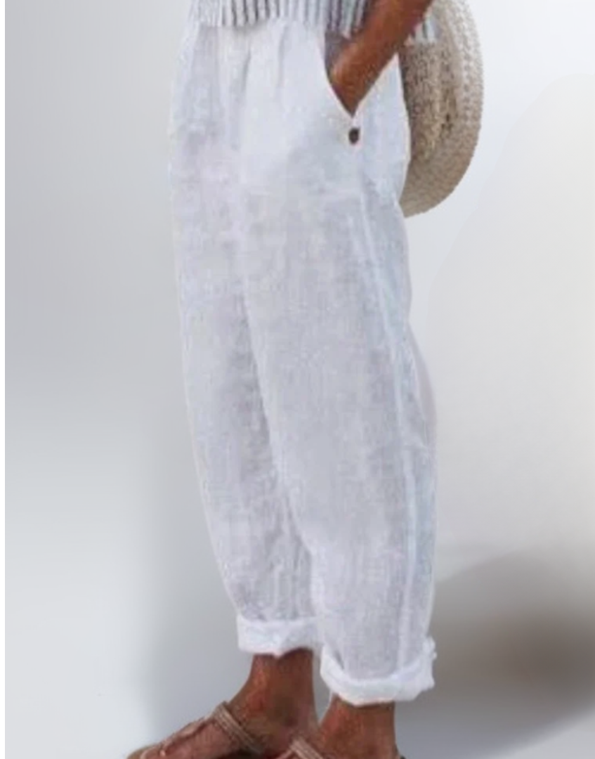 Diana | Pantalones ligeros de algodón y lino