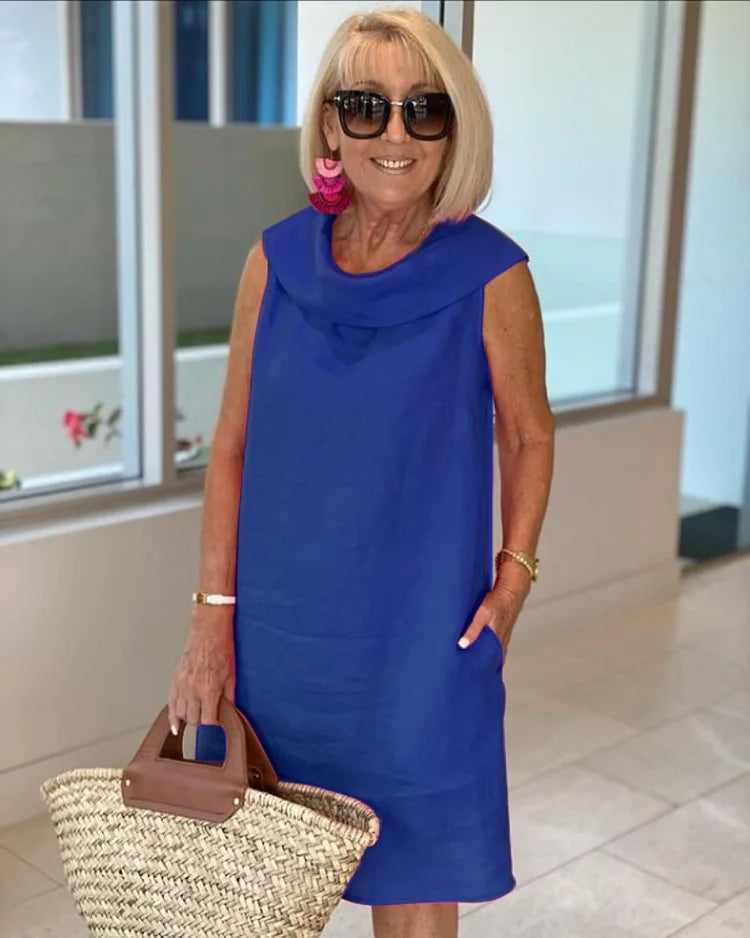 Perla – Vestido Sin Mangas con Escote Redondeado