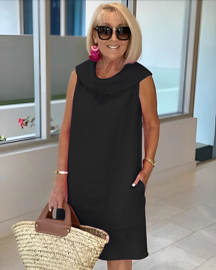 Perla – Vestido Sin Mangas con Escote Redondeado