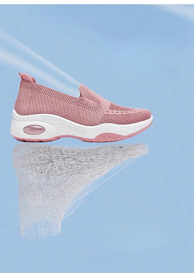 Gitte - Zapatillas Slip-On Tejidas Ortopédicas Transpirables