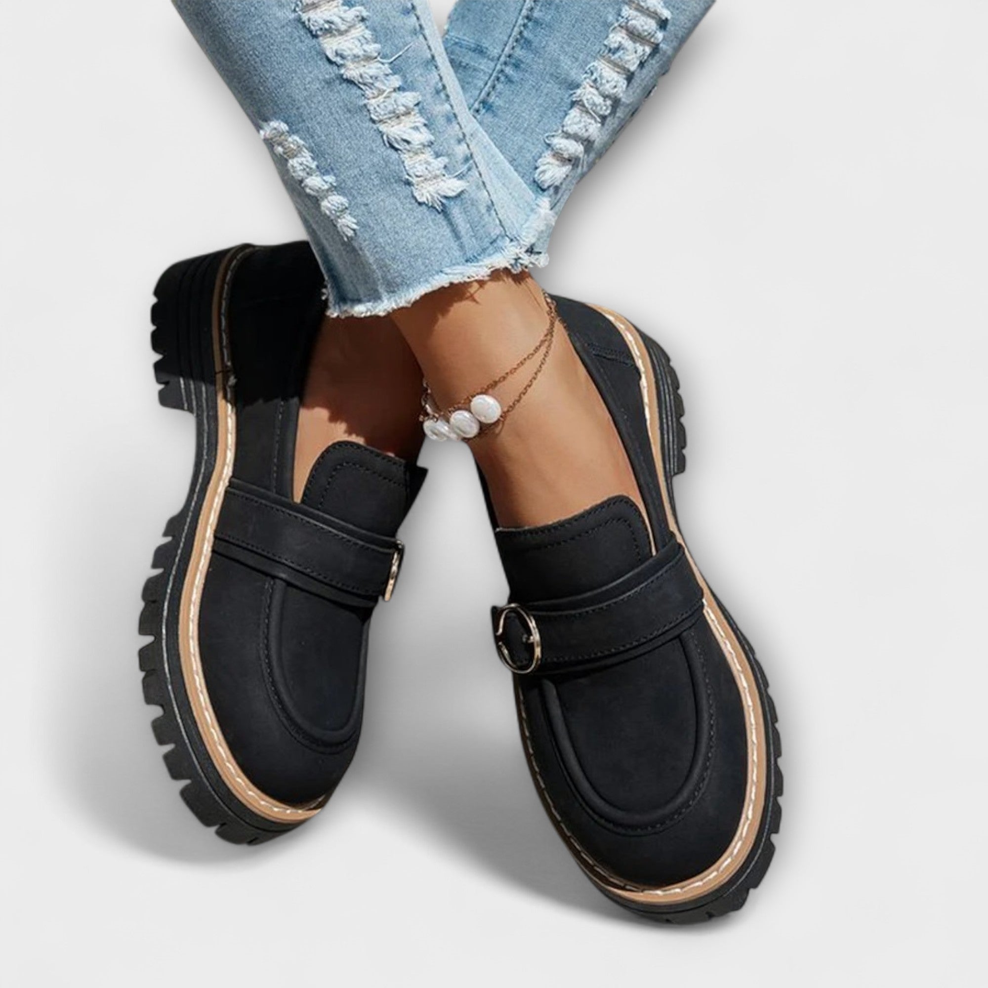Lora | Mocasines Casual con Punta Redonda