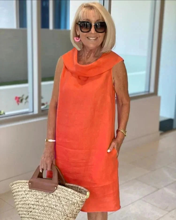 Perla – Vestido Sin Mangas con Escote Redondeado