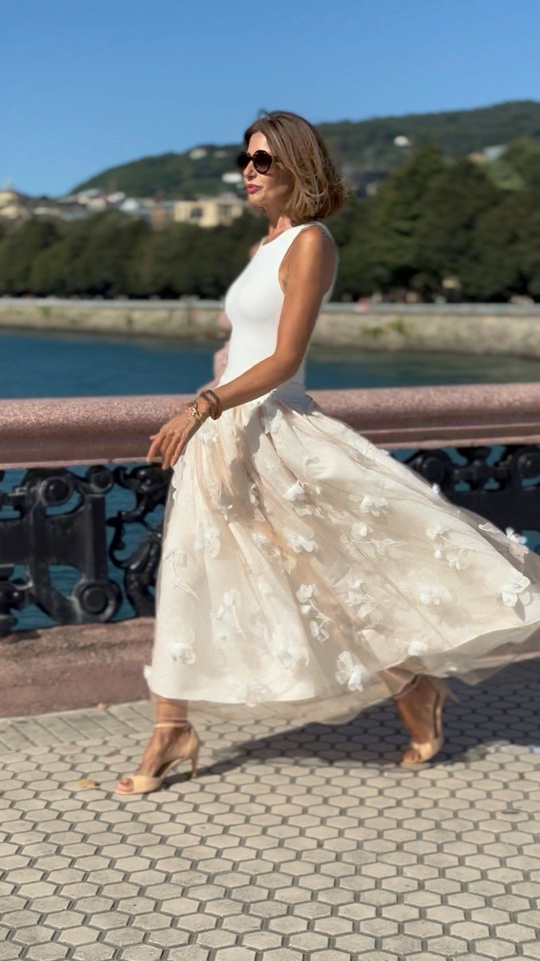 Teresa® | Falda Midi Blanca