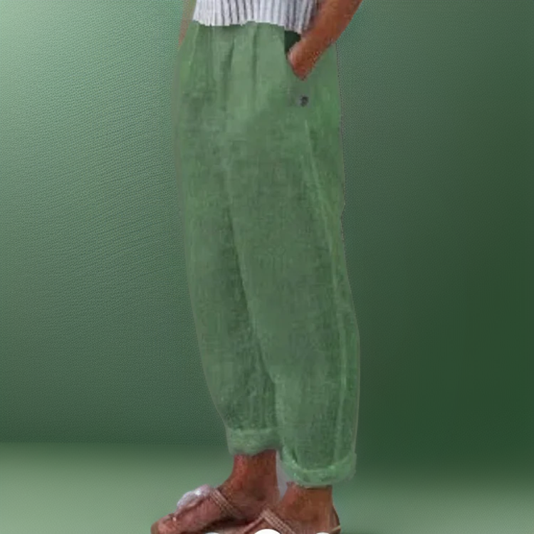 Diana | Pantalones ligeros de algodón y lino