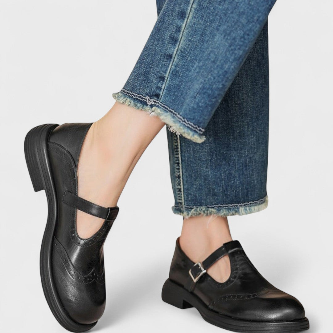 Elisa - Elegancia y Confort Tacón de Piel