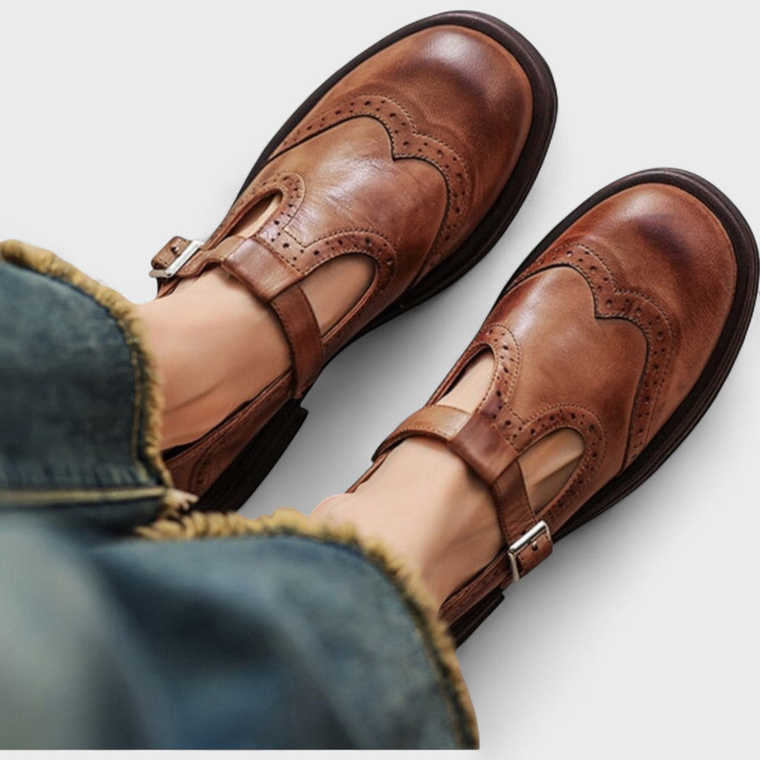 Elisa - Elegancia y Confort Tacón de Piel