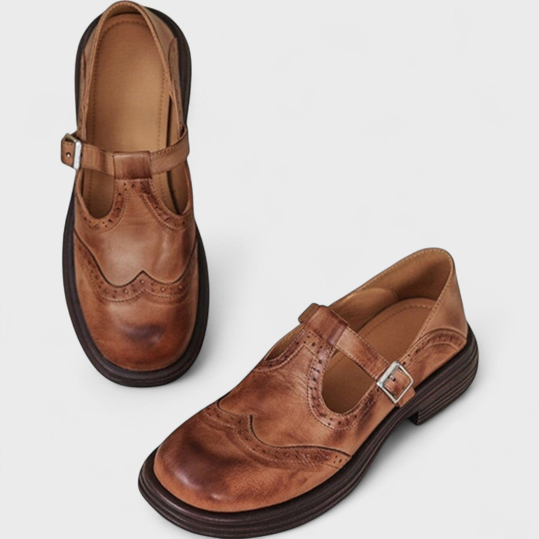 Elisa - Elegancia y Confort Tacón de Piel