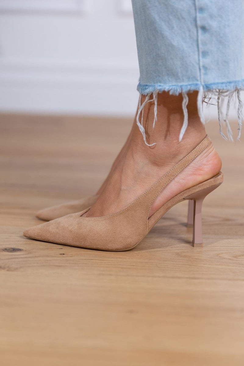 Carla® | Elegante Zapatos Slingback Nude