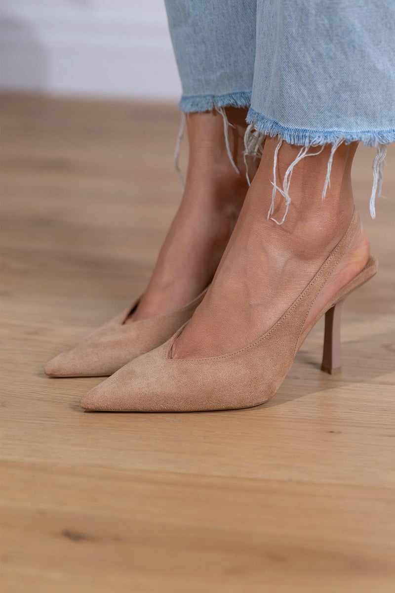 Carla® | Elegante Zapatos Slingback Nude