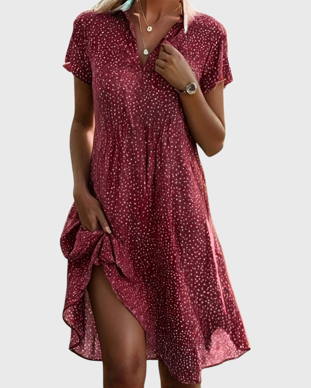 Virginia | Vestido Midi Refinado y Aireado para un Estilo Libre y Seguro