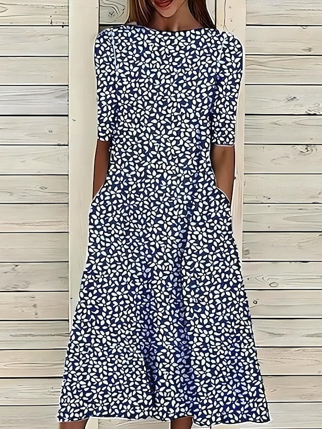 Nina | Printed Midi Dress