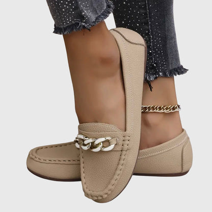 Kris | Chain Detail Slip-On Loafers