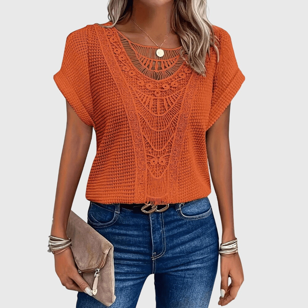 Chic Ibiza-Inspired Pearl Blouse for Every Occasion