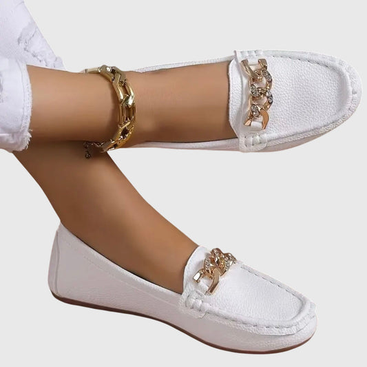 Kris | Chain Detail Slip-On Loafers