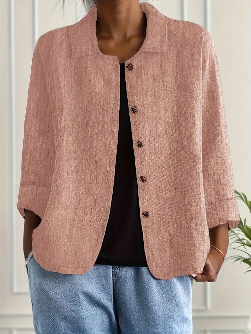 Maren | Button Front Jacket Top