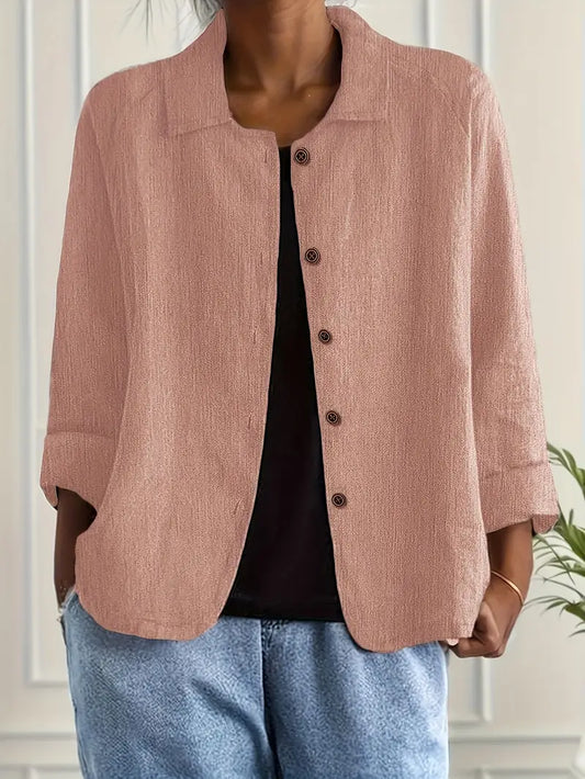 Maren | Button Front Jacket Top