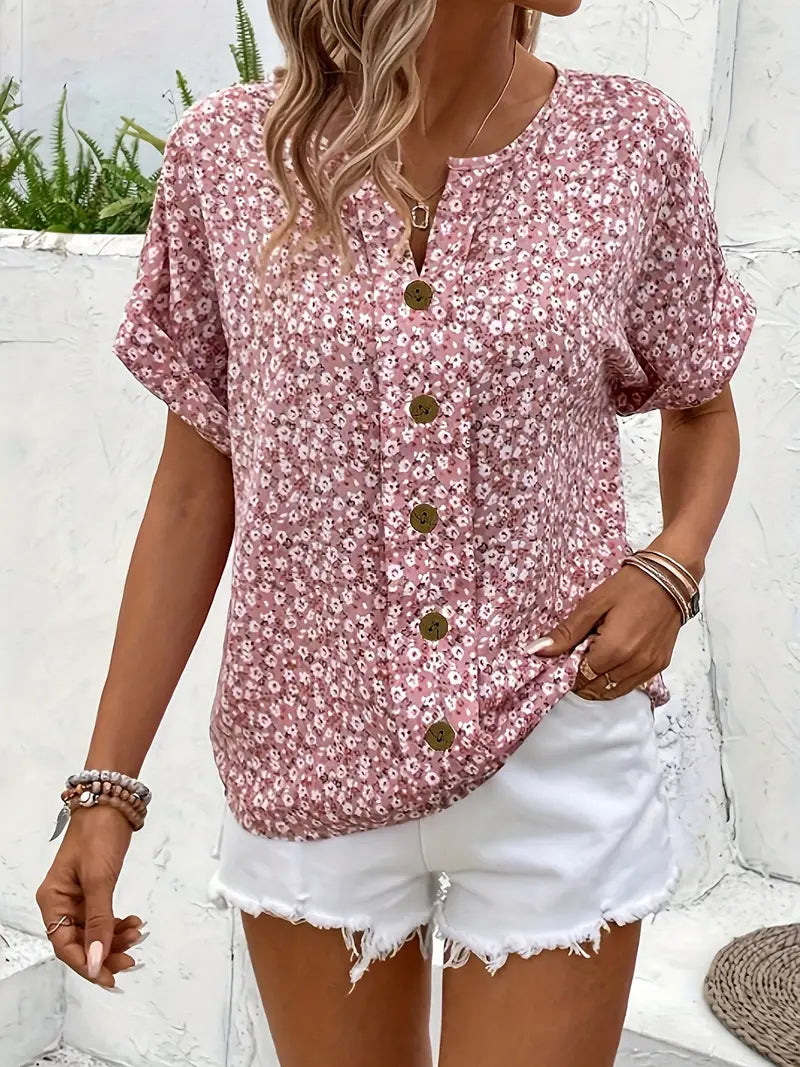 Sofia | Floral Button Blouse
