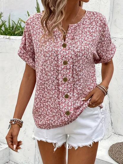 Sofia | Floral Button Blouse