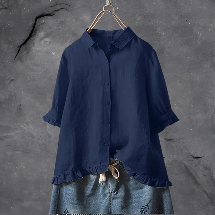 Mira | Ruffle Button Shirt