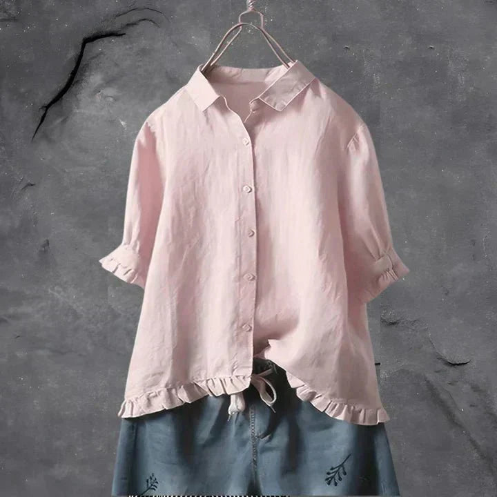 Mira | Ruffle Button Shirt