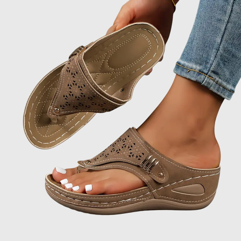Margaret | Womens Slip On Flat Sandals