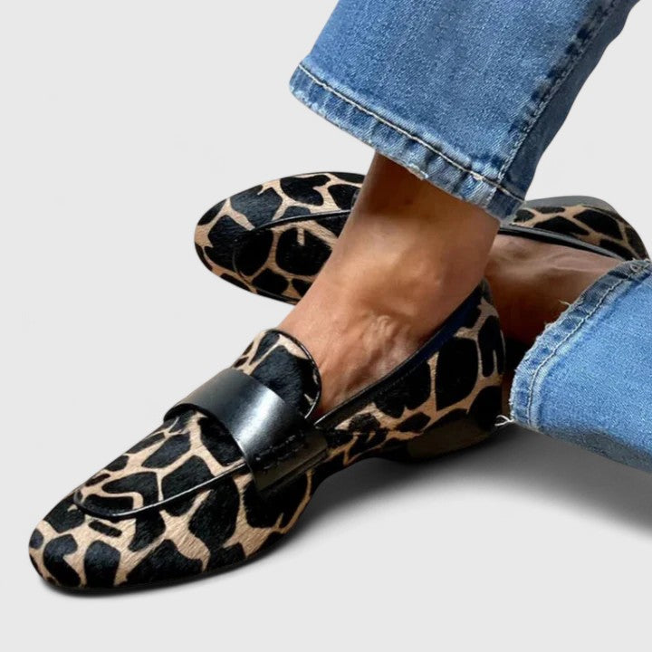 Paisley | Leopard Strap Loafers