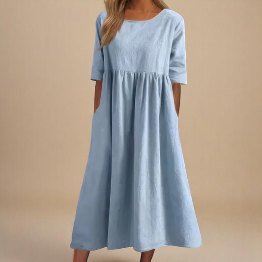 Clara | Plain Midi Dress