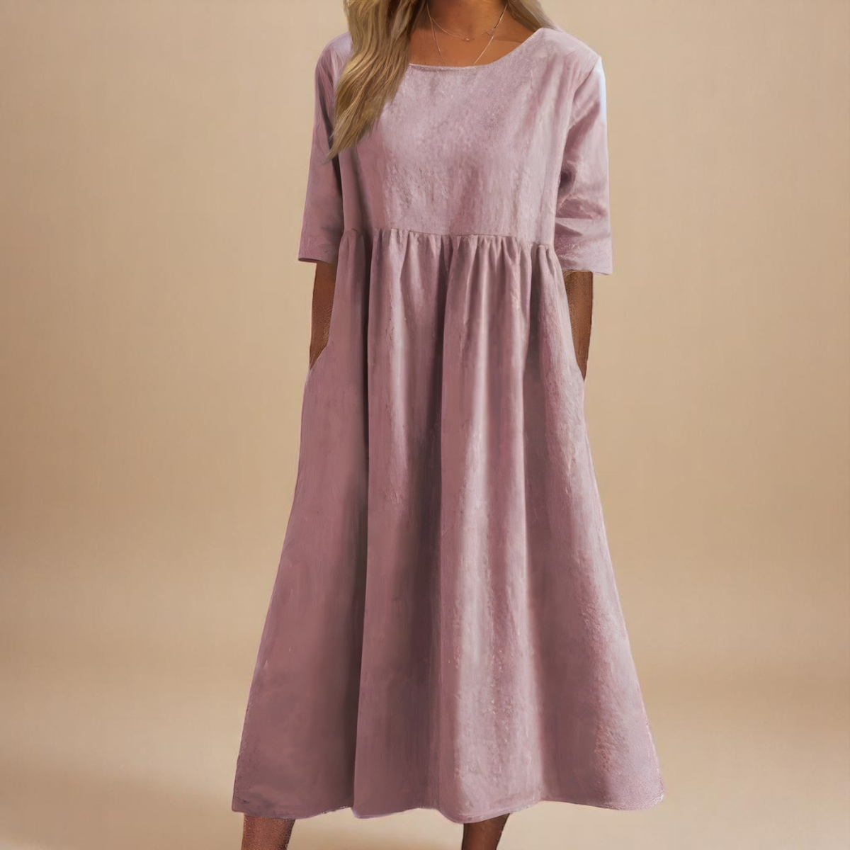 Clara | Plain Midi Dress