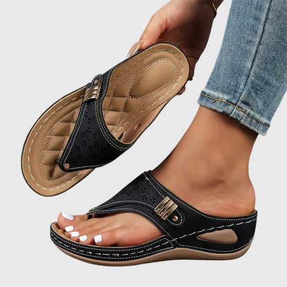Margaret | Womens Slip On Flat Sandals