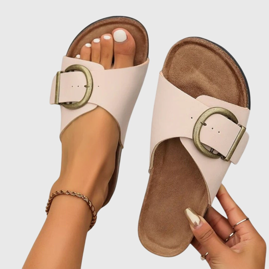 Quinn | Buckle Slide Sandals