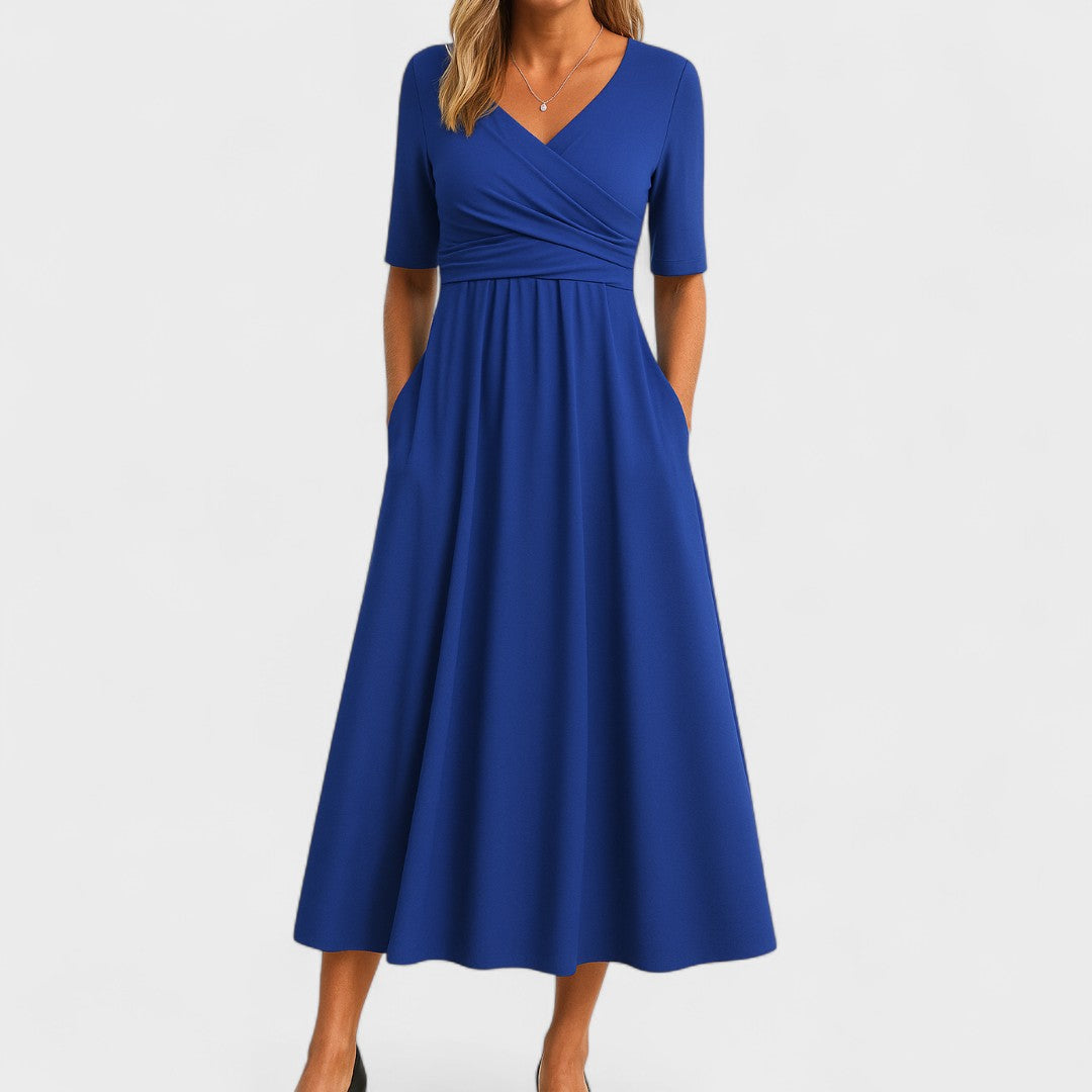 Jessica | Womens V Neck Short Sleeve Maxi Dress