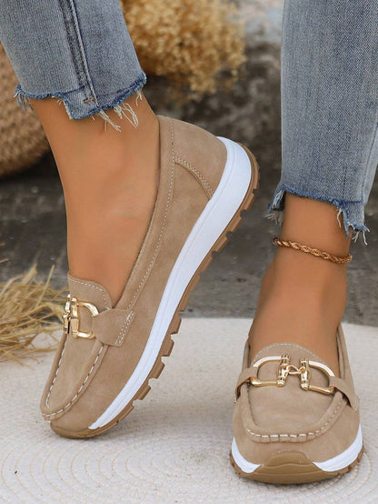 Melinda | Chain Detail Slip-On Loafers