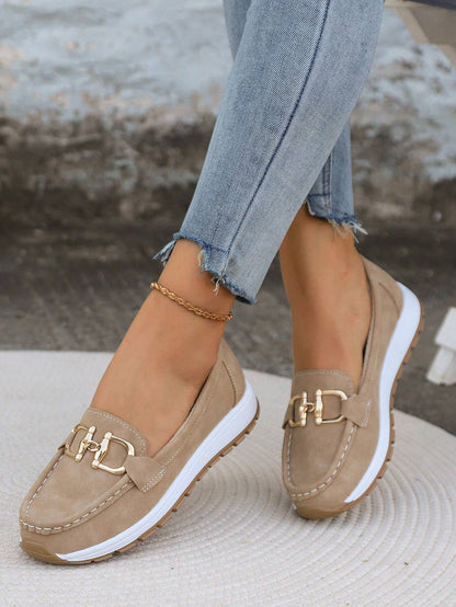 Melinda | Chain Detail Slip-On Loafers