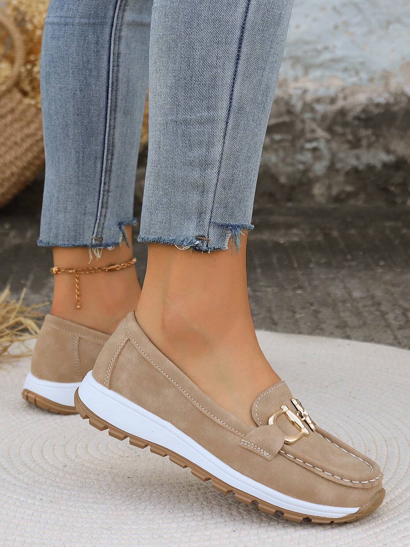 Melinda | Chain Detail Slip-On Loafers