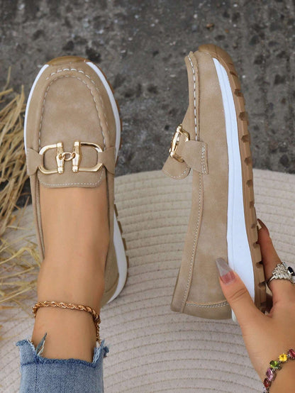 Melinda | Chain Detail Slip-On Loafers