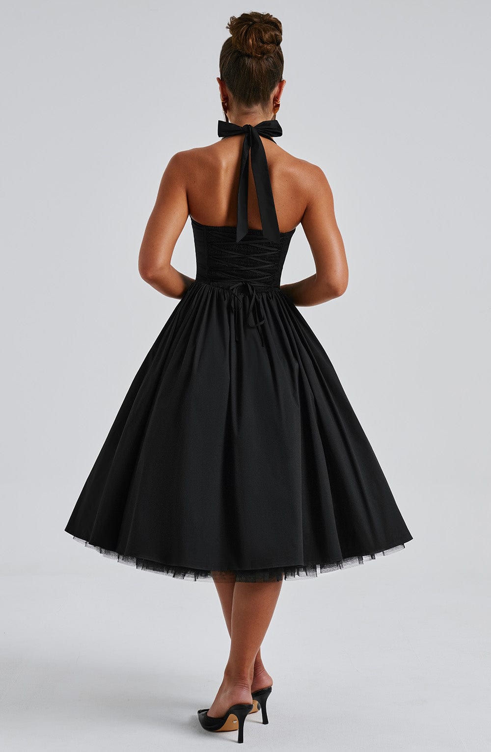 Hannah | Women Wedding Guest Halter Midi Dress