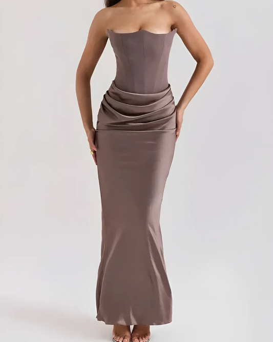Kylie | Women Wedding Guest Draped Maxi Dress