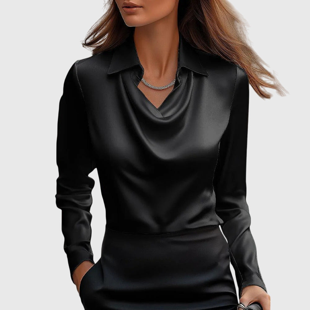 Vivienne | Drape Neck Top